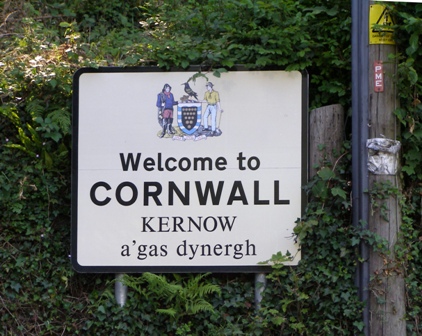 Welcome to Cornwall sign